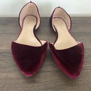 Red velvet flats